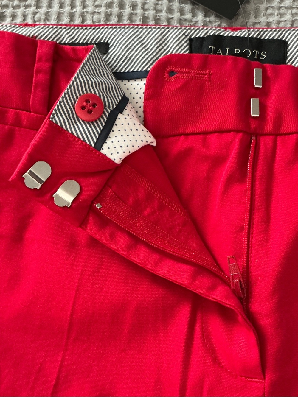 Talbots Signature Red Cropped Ankle Pants NWT size 12 - Picture 5 of 10